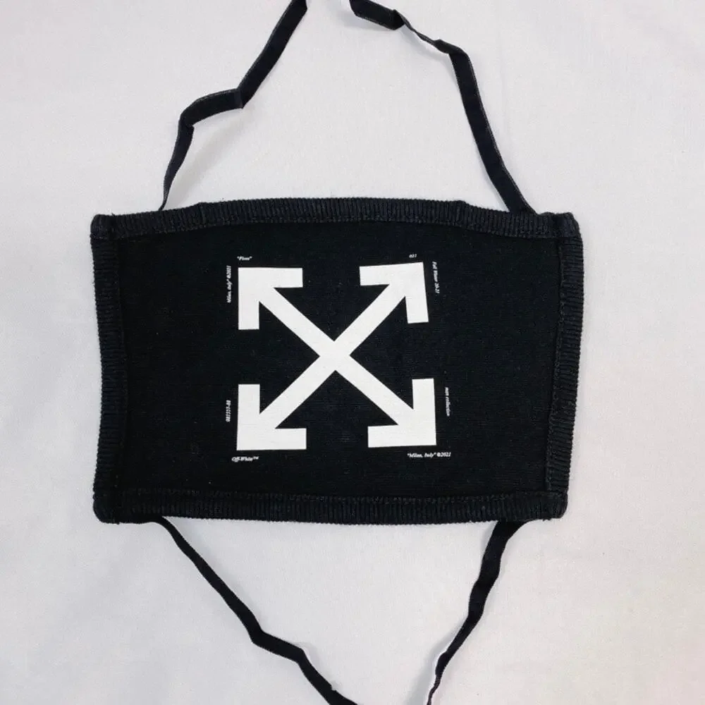 OFF WHITE Arrow logo printed face mask cover